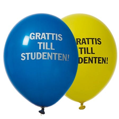 Ballonger grattis till studenten