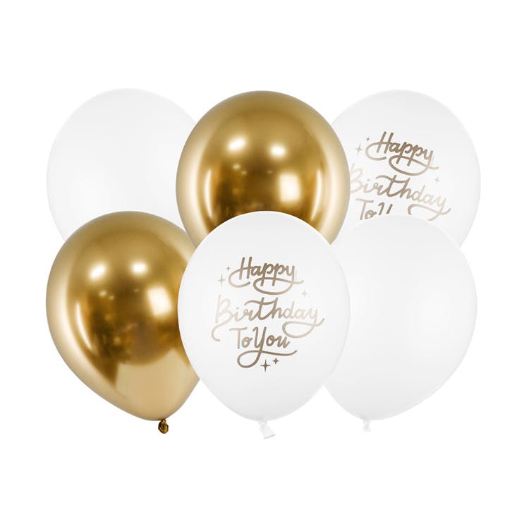 Ballong, Happy Birthday mix, 6-pack