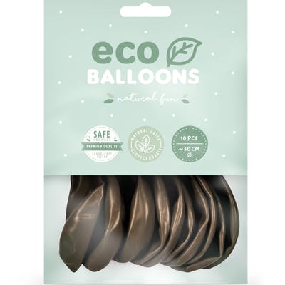 Ballong EKO, metallic brun, 10-pack