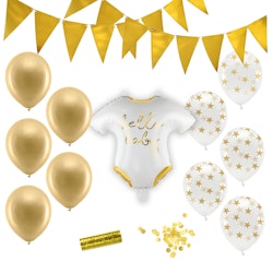 Baby Shower Dekoration, Paket Standard, Guld