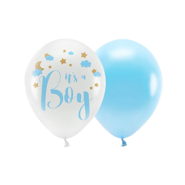 ballonger babyshower blå