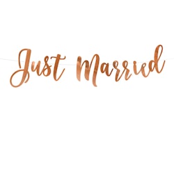Girland, Just Married, Roséguld