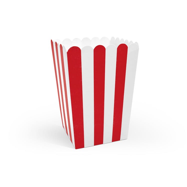 popcornbox röd och vit