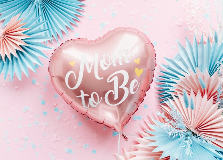 Folieballong, hjärta, Mom to Be, Rosa