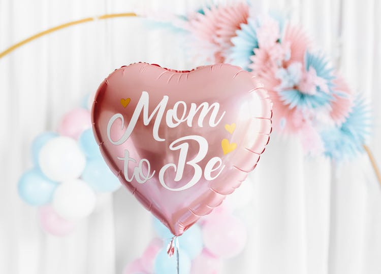 Folieballong, hjärta, Mom to Be, Rosa