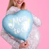 Folieballong, hjärta, Mom to Be, Blå
