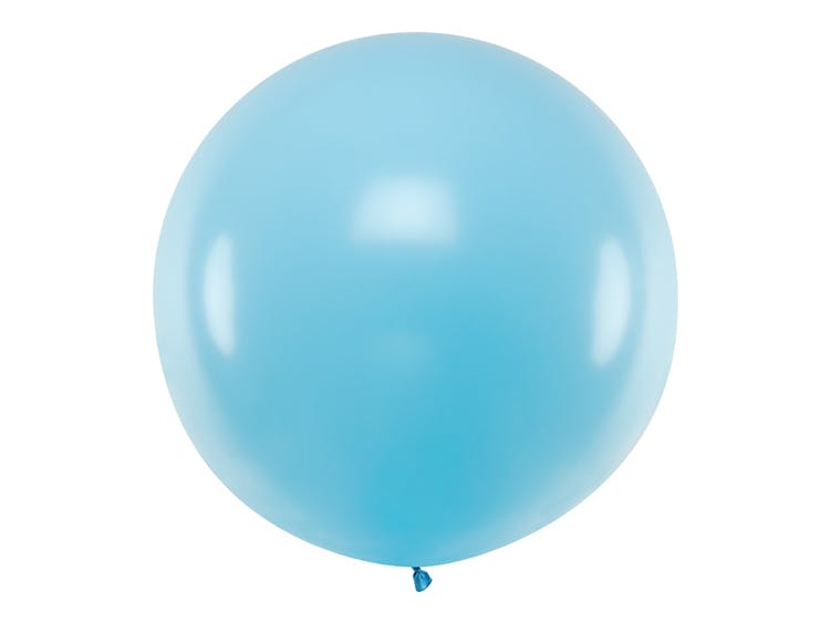Pastell ljusblå ballong stor