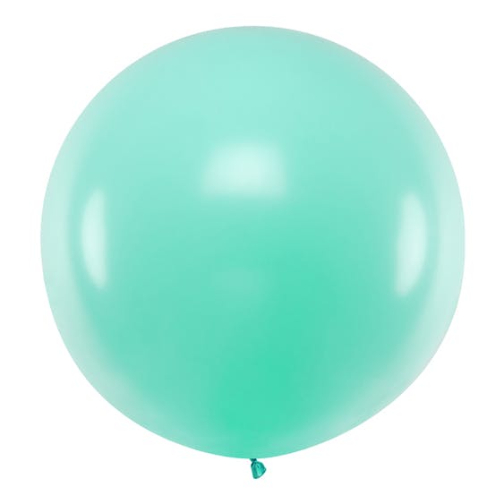 mintgrön stor ballong
