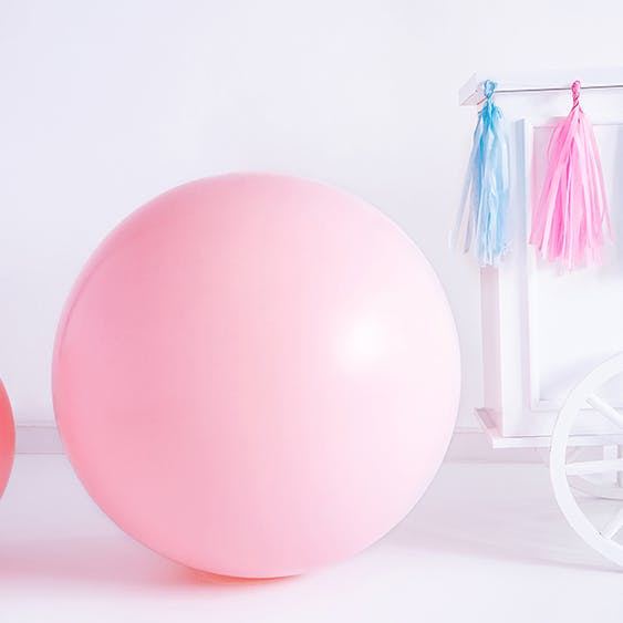 Ballong, jumbo, pastell rosa