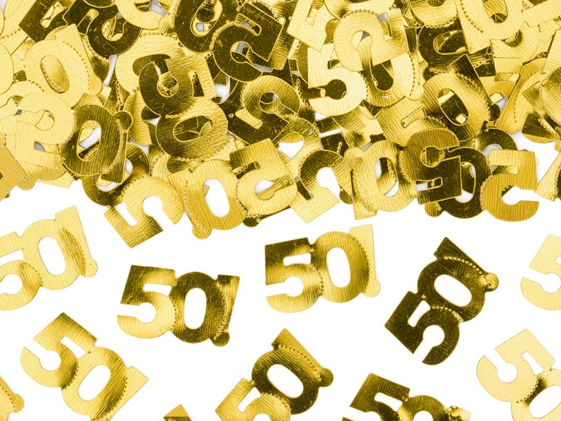 50-års fest konfetti