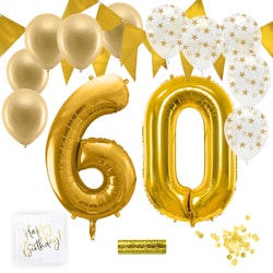 60-års fest kit, guld