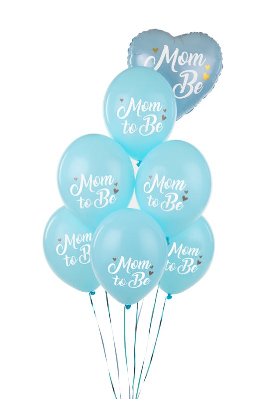 Ballong, Mom To Be, Blå, 6-pack