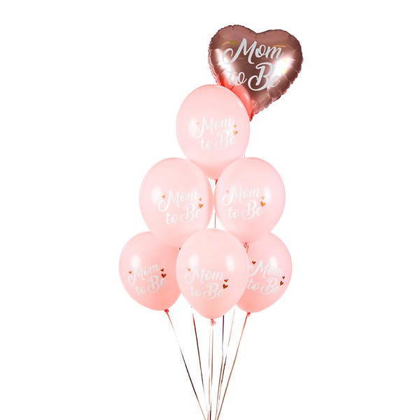Ballong, Mom To Be, Rosa, 6-pack