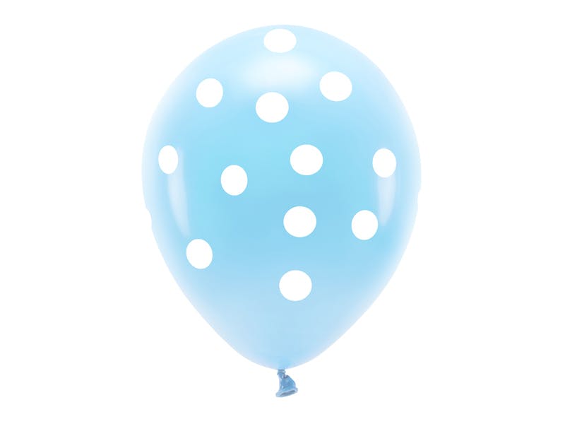 Blåa EKO ballonger med prickar