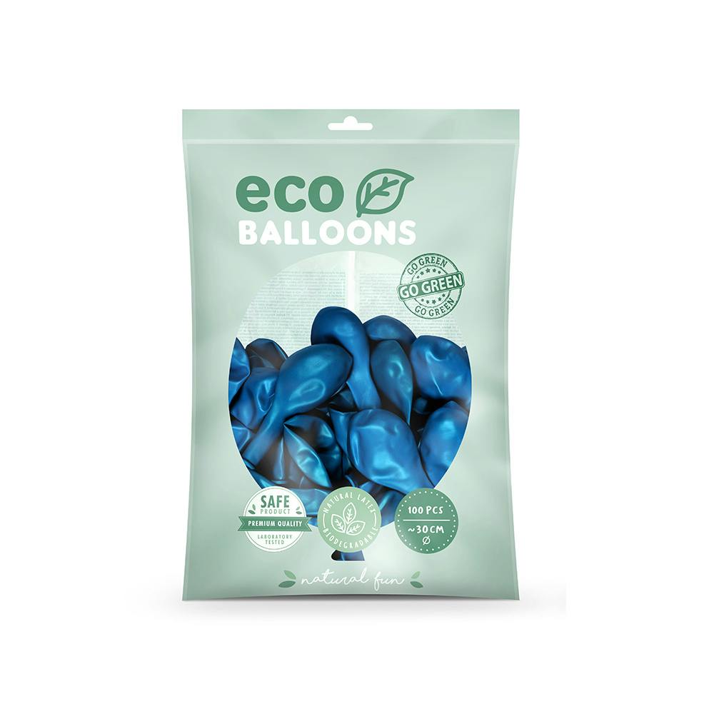 Ballong EKO, metallic marinblå, 100-pack