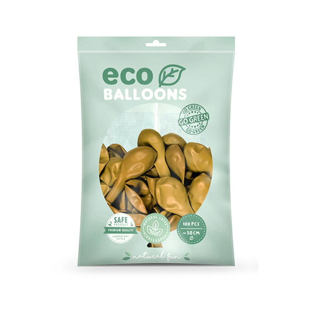 Ballong EKO, metallic guld, 100-pack