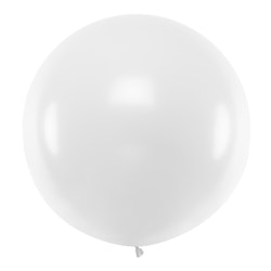 Ballong, jumbo, pastell vit