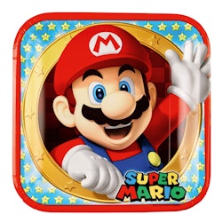 Papptallrik, Super Mario, 8-pack
