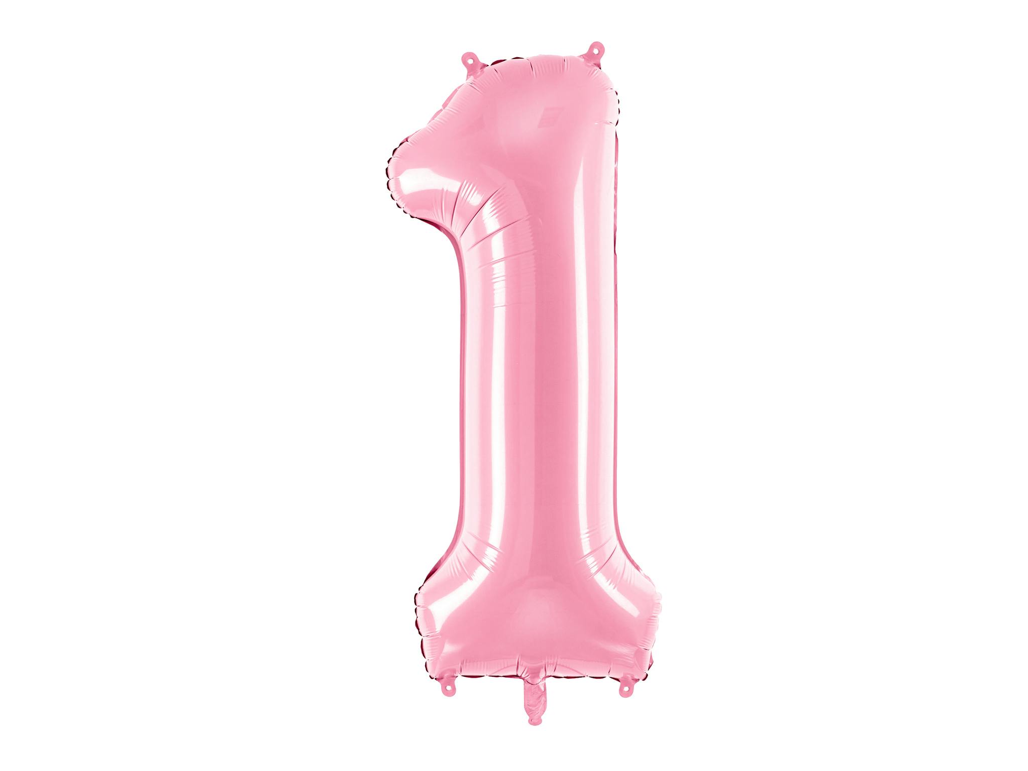 Sifferballong, stor, rosa