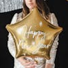 Folieballong, Happy New Year, Stjärna, Guld