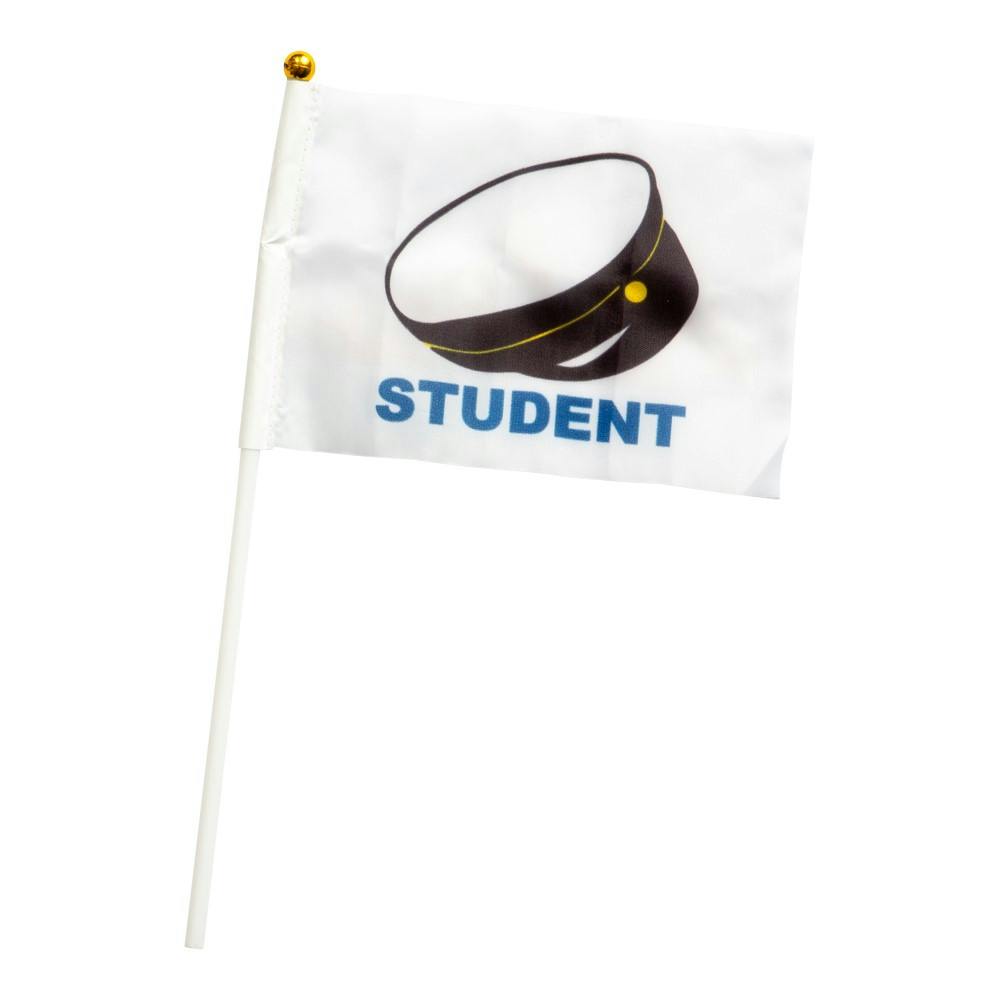 Handflagga student
