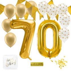 70-års fest kit, guld