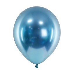 Ballong, glossy blå, 10-pack