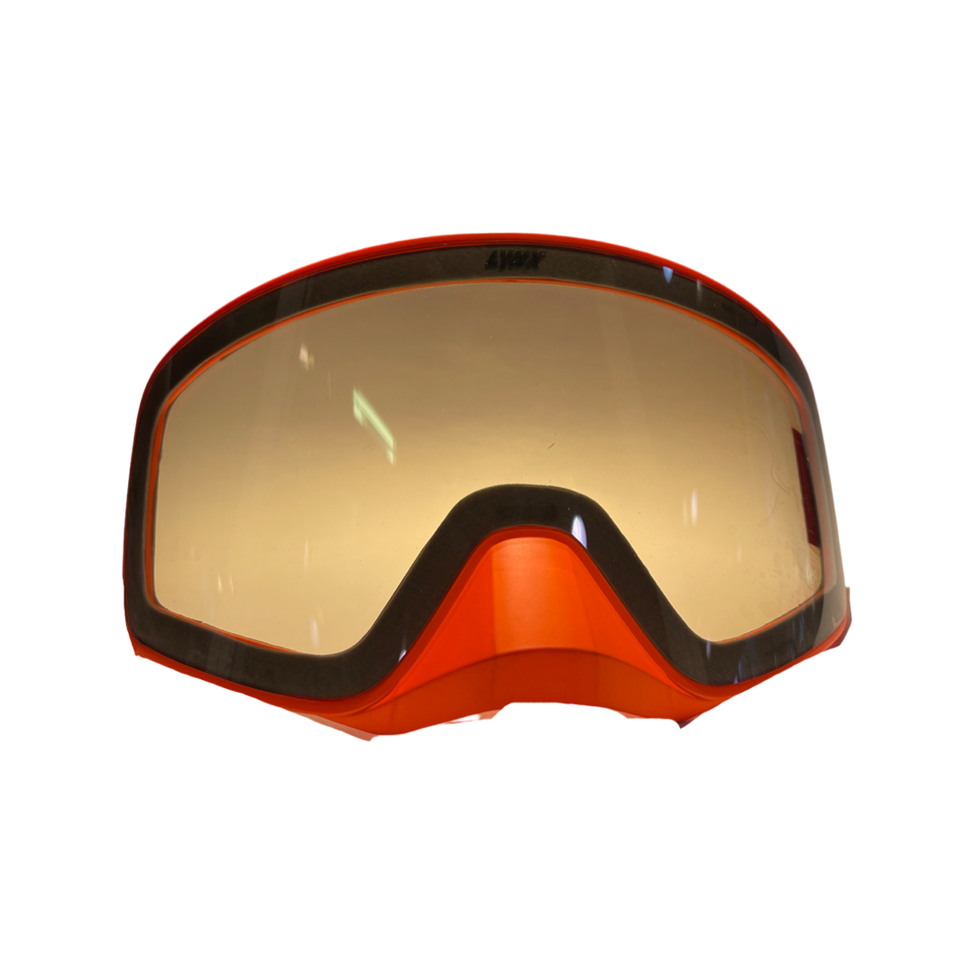 LYNX erstatningslinse for Radien 2.0 Briller - Klar linse med oransje  innfatning med nese - Webshop Kajander Motor