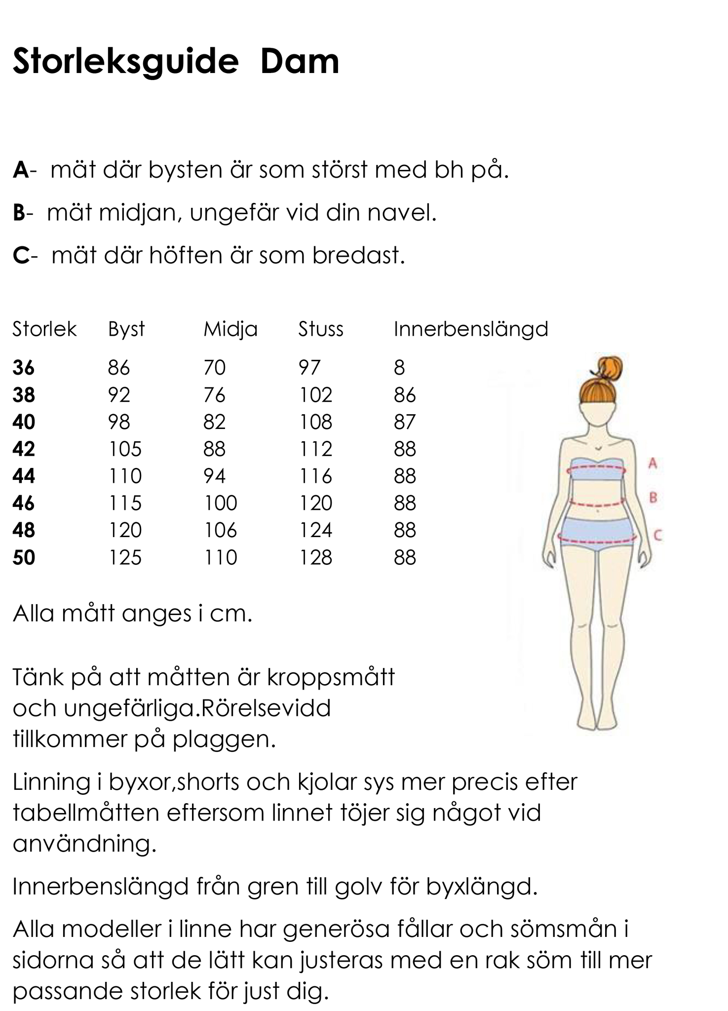 Shorts Kajsa i certifierat linne. Sys i Sverige.