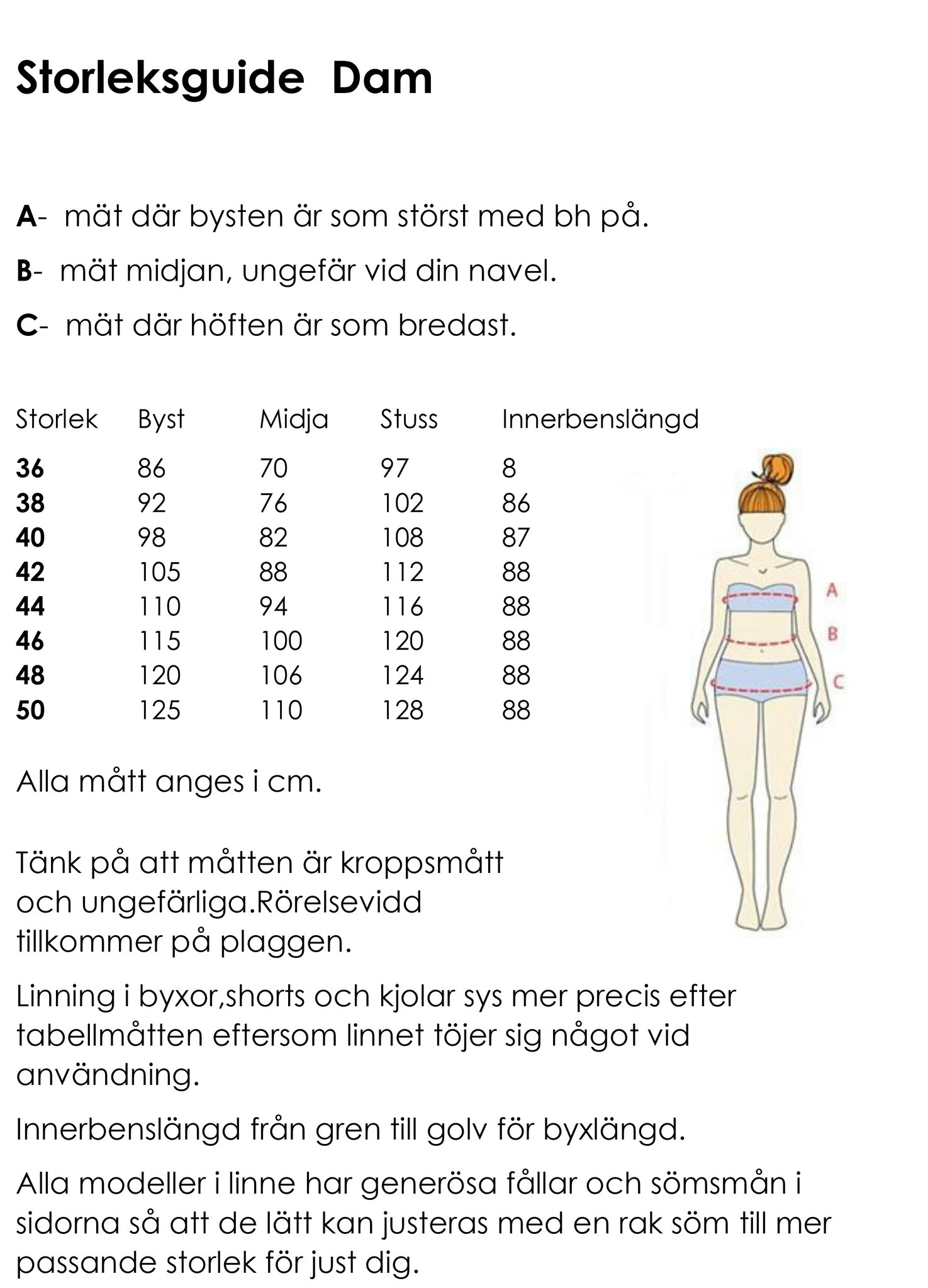 Knytblus Emma i cert linne. Sydd i Sverige. OBS! Endast blå storlek 44. -  LisasDesign