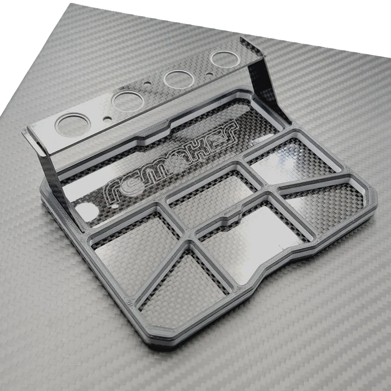 [RCMAKER]  3D PRO Carbon Parts Tray (Silver)