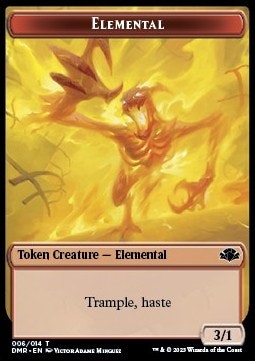 Elemental Token (Red 3/1 Trample, haste)