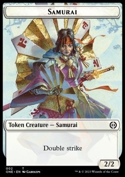 Samurai Token (White 2/2 Double Strike)