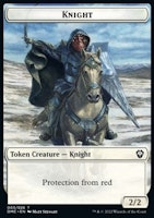 Knight Token (White 2/2 Protection from red)