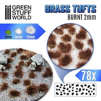 Grass TUFTS - 2mm self-adhesive - Burnt