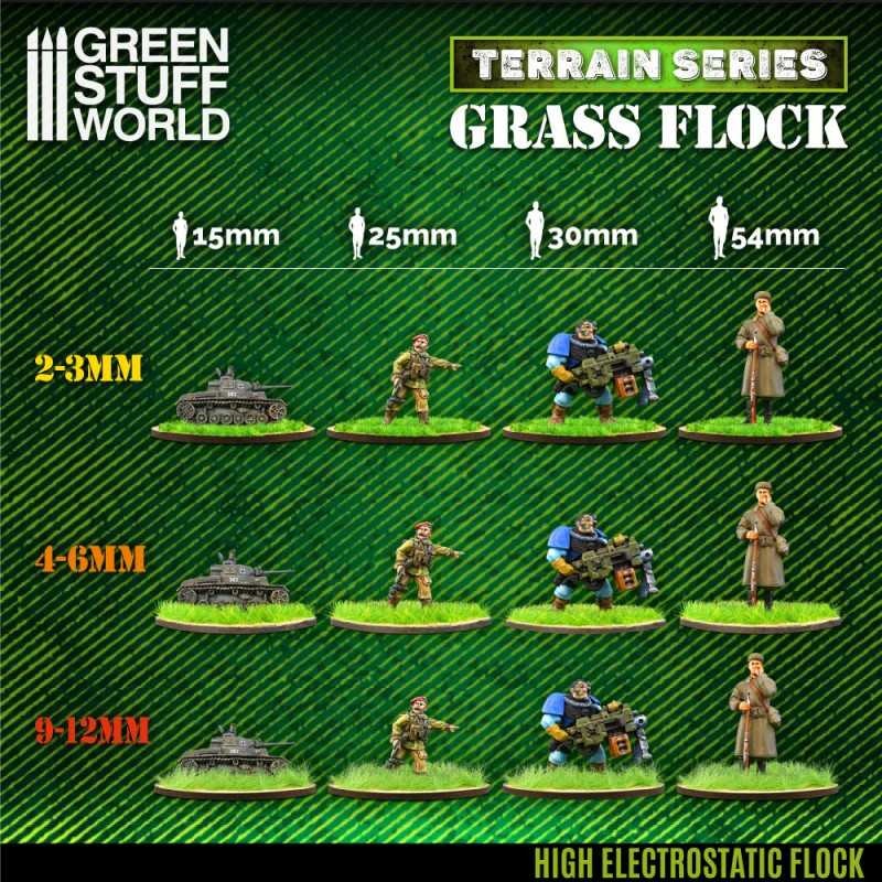 Static Grass Flock 9-12mm - COUNTRYSIDE SCRUB - 200 ml