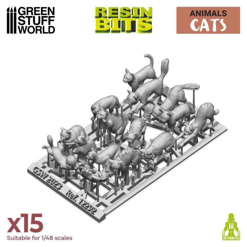 3D resin printed set - Cats