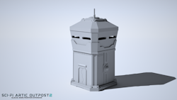 Sci-Fi Artic Outpost 2  - Glacier Guard Tower