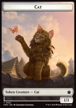 Spirit Token (W 1/1) // Cat Token (W 1/1)