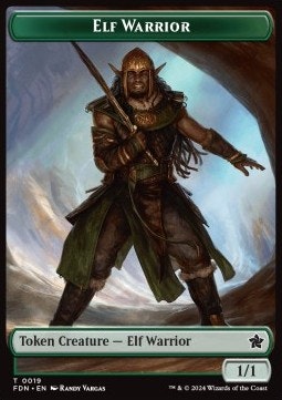 Elf Warrior Token (G 1/1) // Raccoon Token (G 3/3)