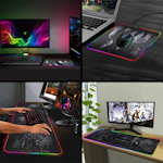 Pro Gaming Mouse Pad LED XXL verdenskort