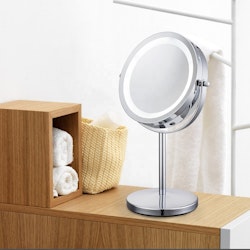 Make-up spejl med LED belysning 10 gange forstørrelse
