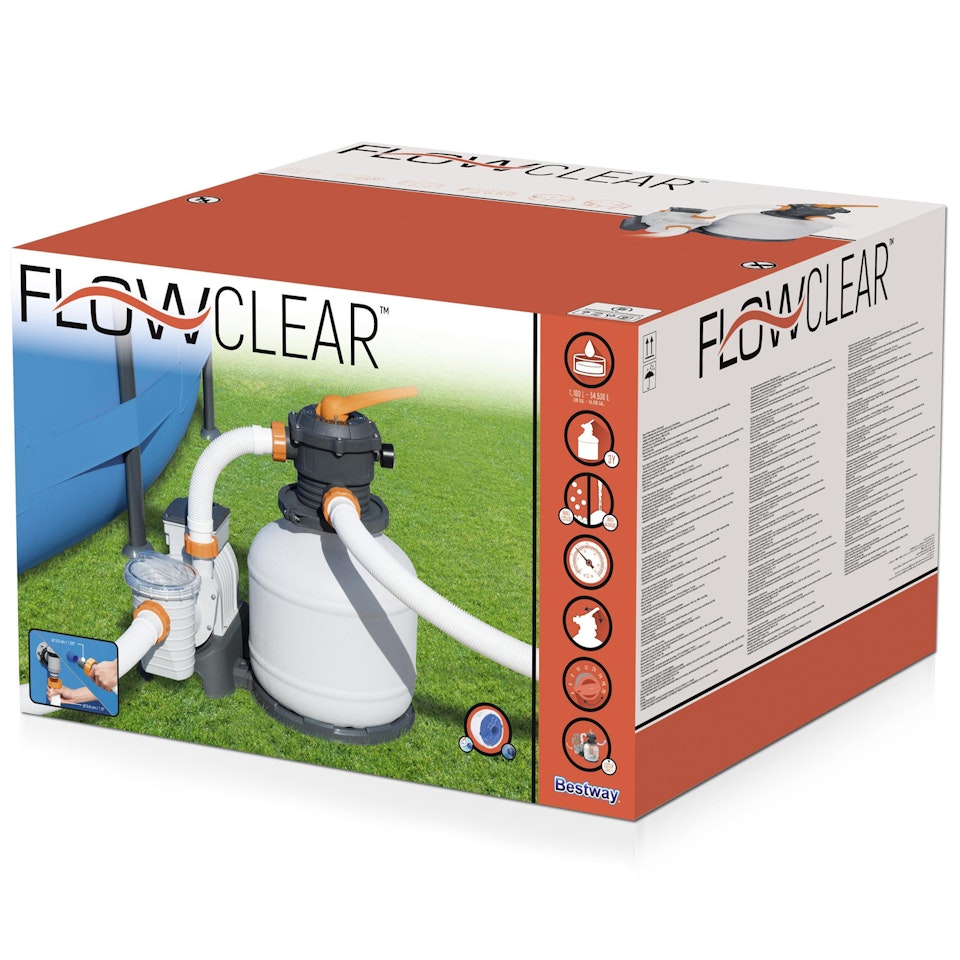 Bestway Flowclear Sandfilterpump för pool -  8327 liter/h