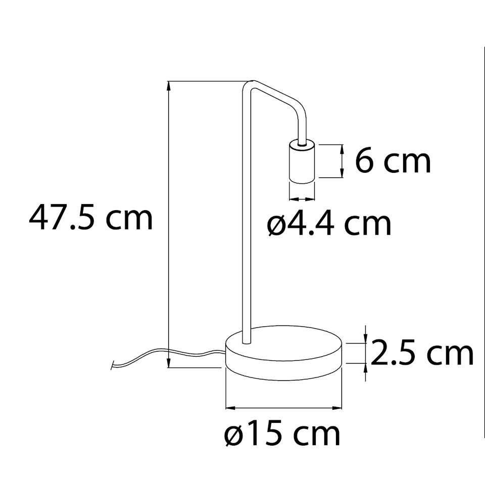 Modern bordslampa guldfärgad - Orelia