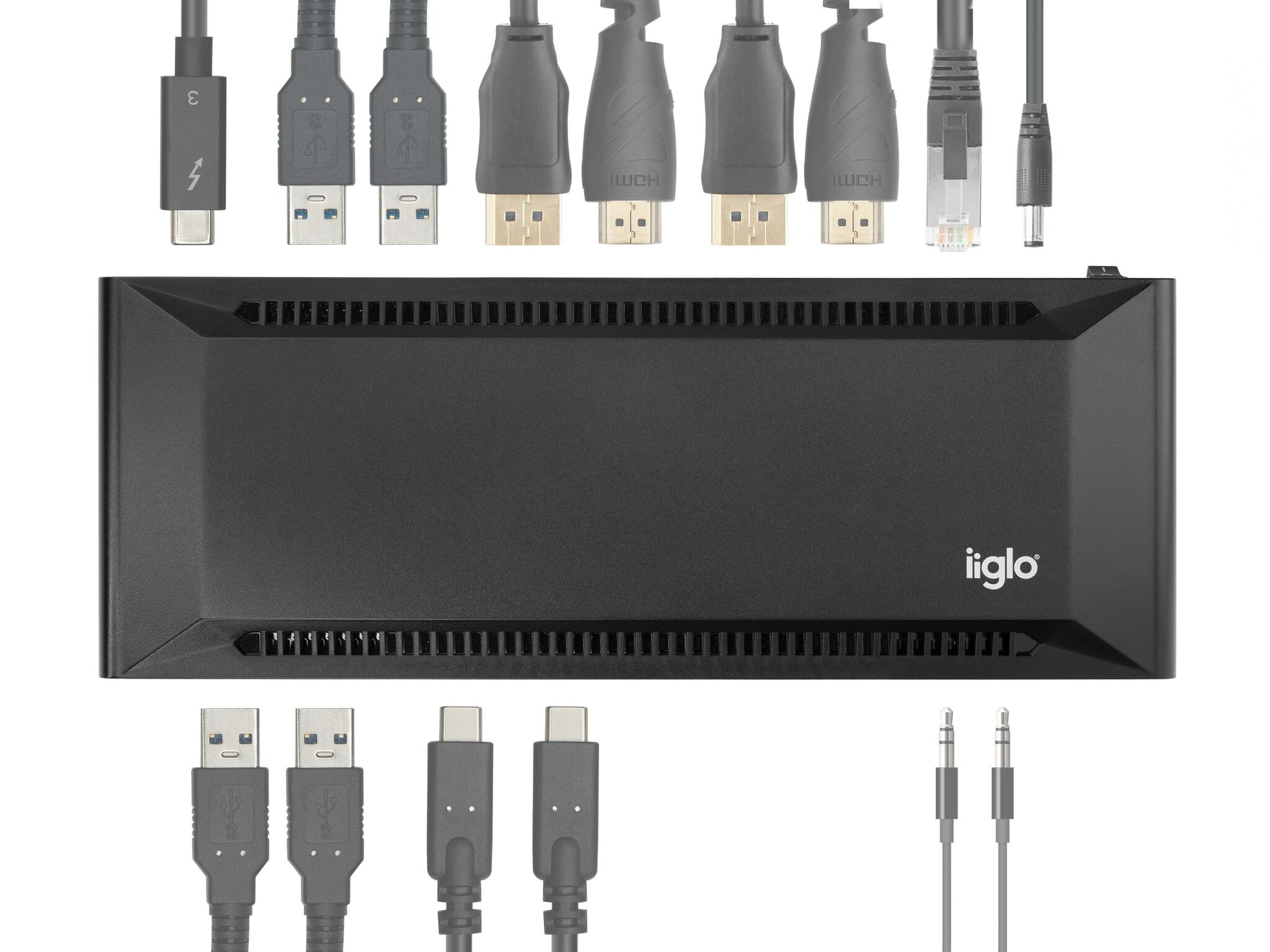 iiglo 14-i-1 Universal Dockningsstation för dator, mobila enheter
