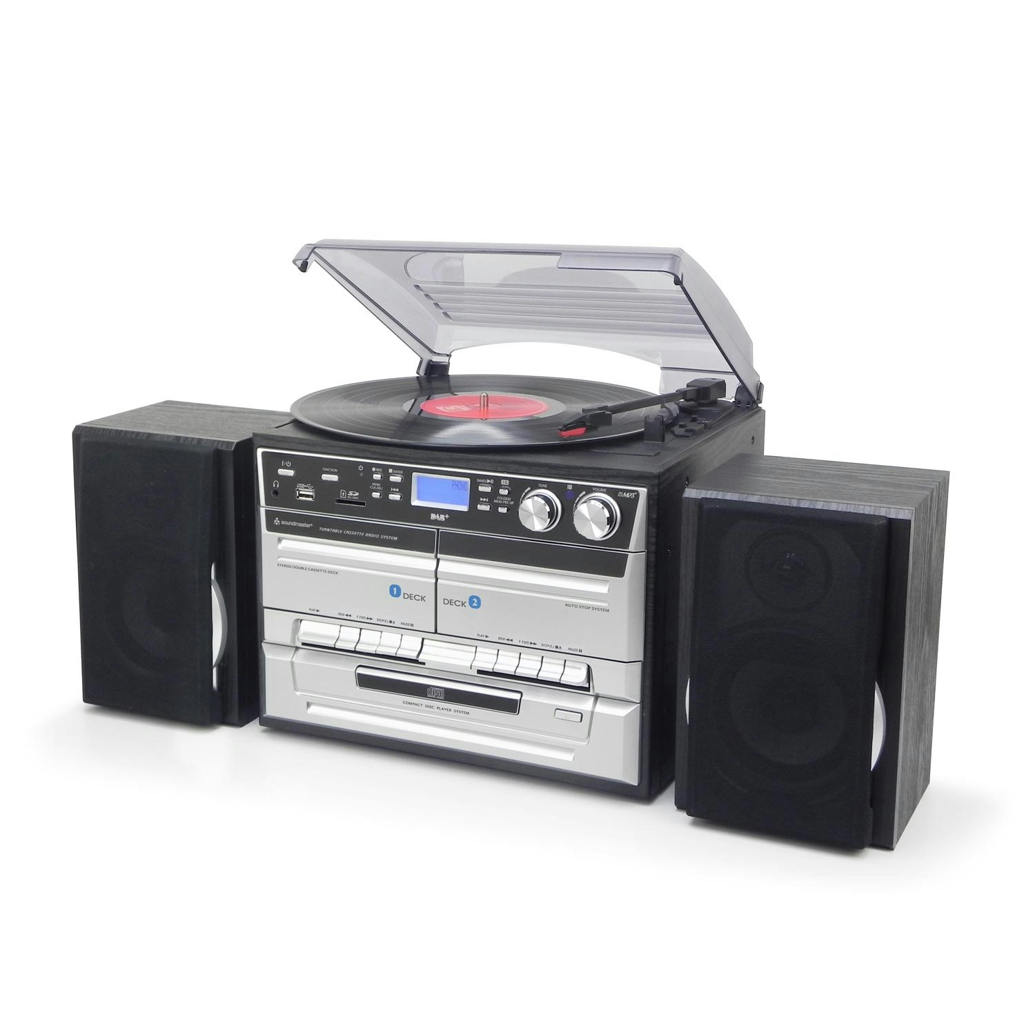 Soundmaster MCD 5550 Stereo CD/Vinyl/Tape/Bluetooth - Ly.se - Smarta saker  till de bästa priserna