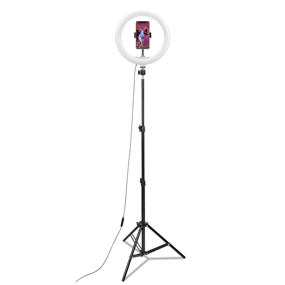 Celly ProClick 12” ringlampa med professionellt golvstativ