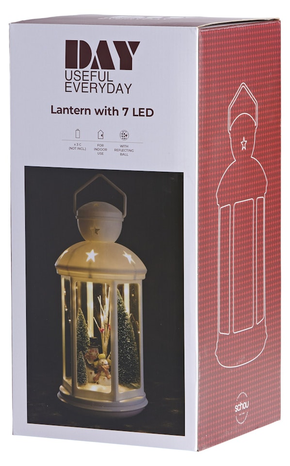 Ljuslykta Jul - Roterande LED-ljus 42cm hög