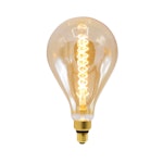 3-pack E27 dimbar XXL LED-lampa med spiralfilament och bärnstensfärgat glas - Ø160