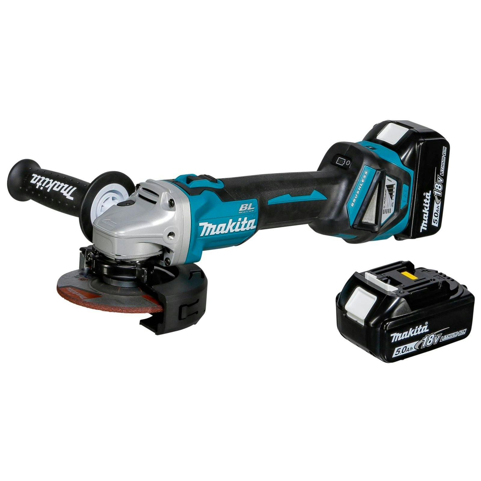 Makita DGA511RTJ Vinkelslip med batteri
